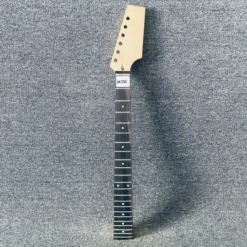 JN252 Electric Guitar Neck Headstock Unshaped 6 String Version Custom Order Maple+Rosewood for Replace and DIY