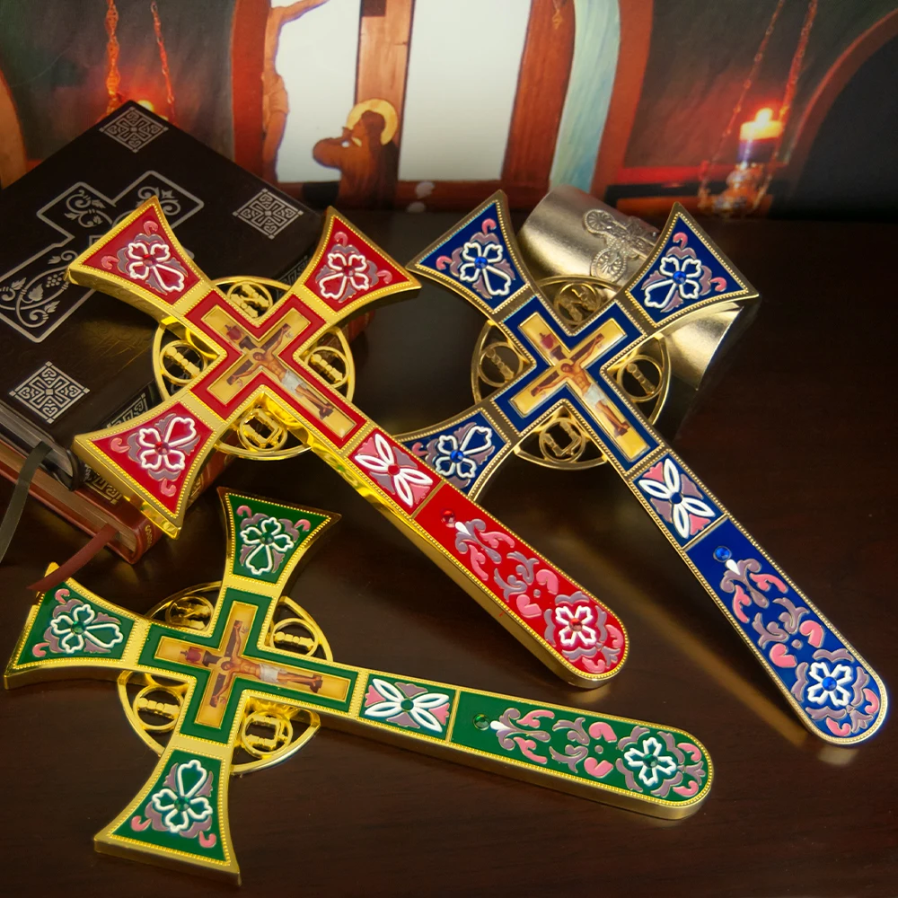 Orthodox Blessing Cross Articulos Religiosos Catolicos Church Decoration Cruz Pectoral