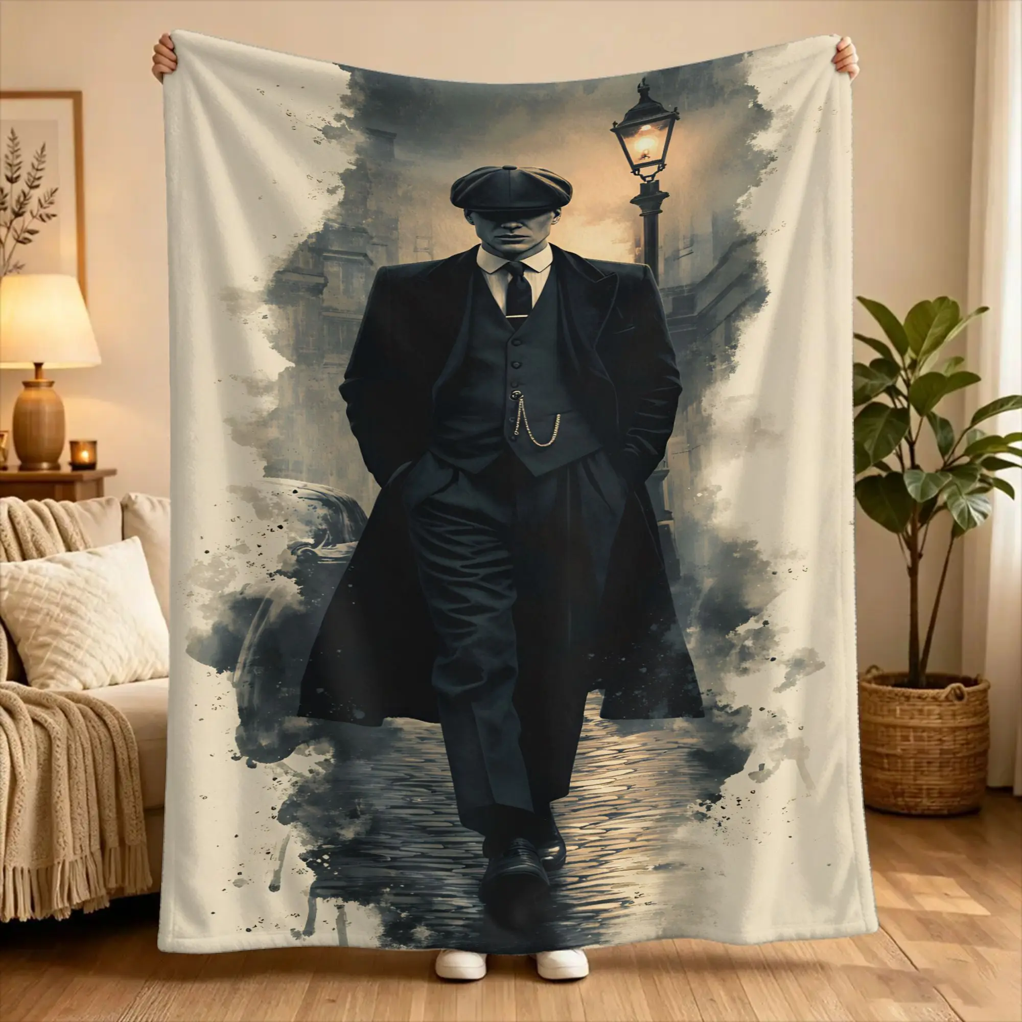 Peaky Blinders tommy shelby  Throw Blanket  Flannel Bedspread For Couch Chair Sofa Bed Novelty Sofa Bed Cover