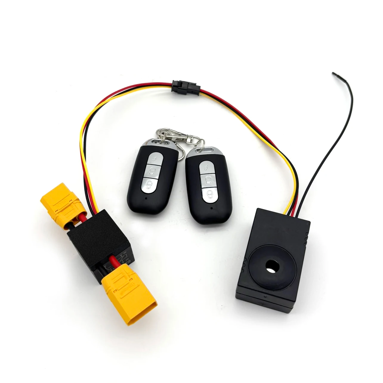 Universeller versteckter Diebstahlalarm, geeignet für Elektroroller, Fahrräder, Stromausfallschutz mit Relais, Fernbedienung