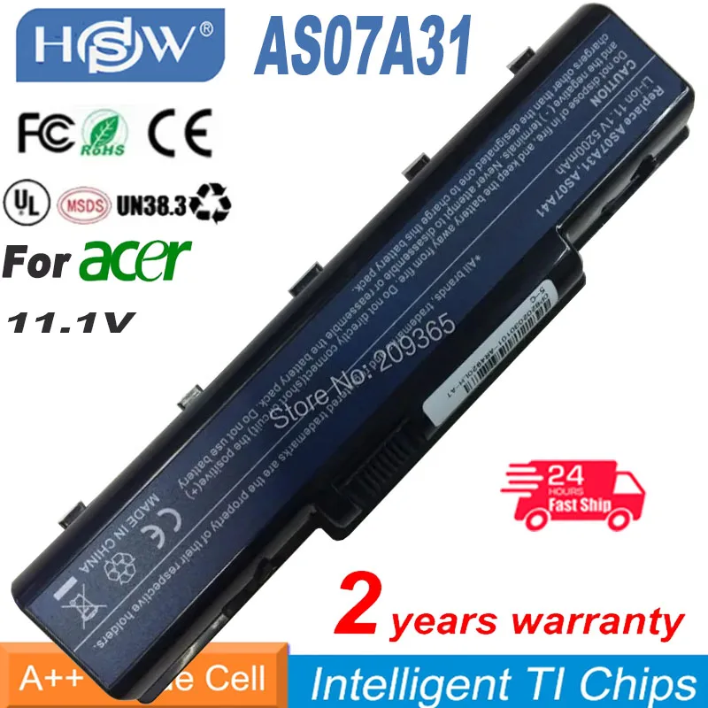 AS07A31 AS07A71 AS07A41 Laptop Battery For Acer Aspire 2930 2930G 4710 4720 4740G 4736 4930 4930G 5735 5738G 5738zg 5740 5740g