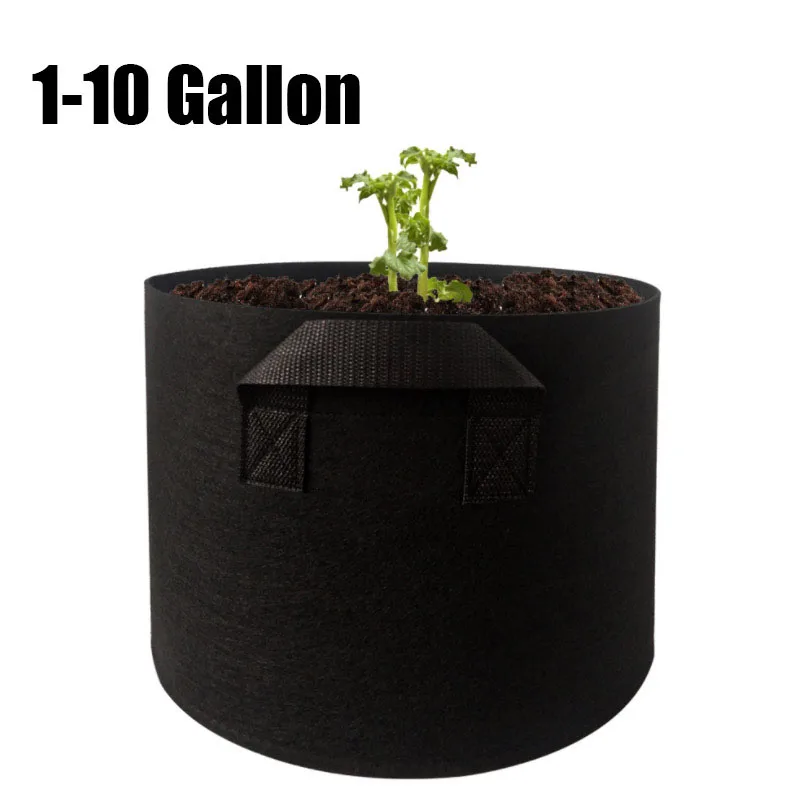 2 3 5 10 Gallon Plant Grow Bags Garden Tools Fabric Pot Jardim Home Gardening Flowers Plant Growing Grow D2