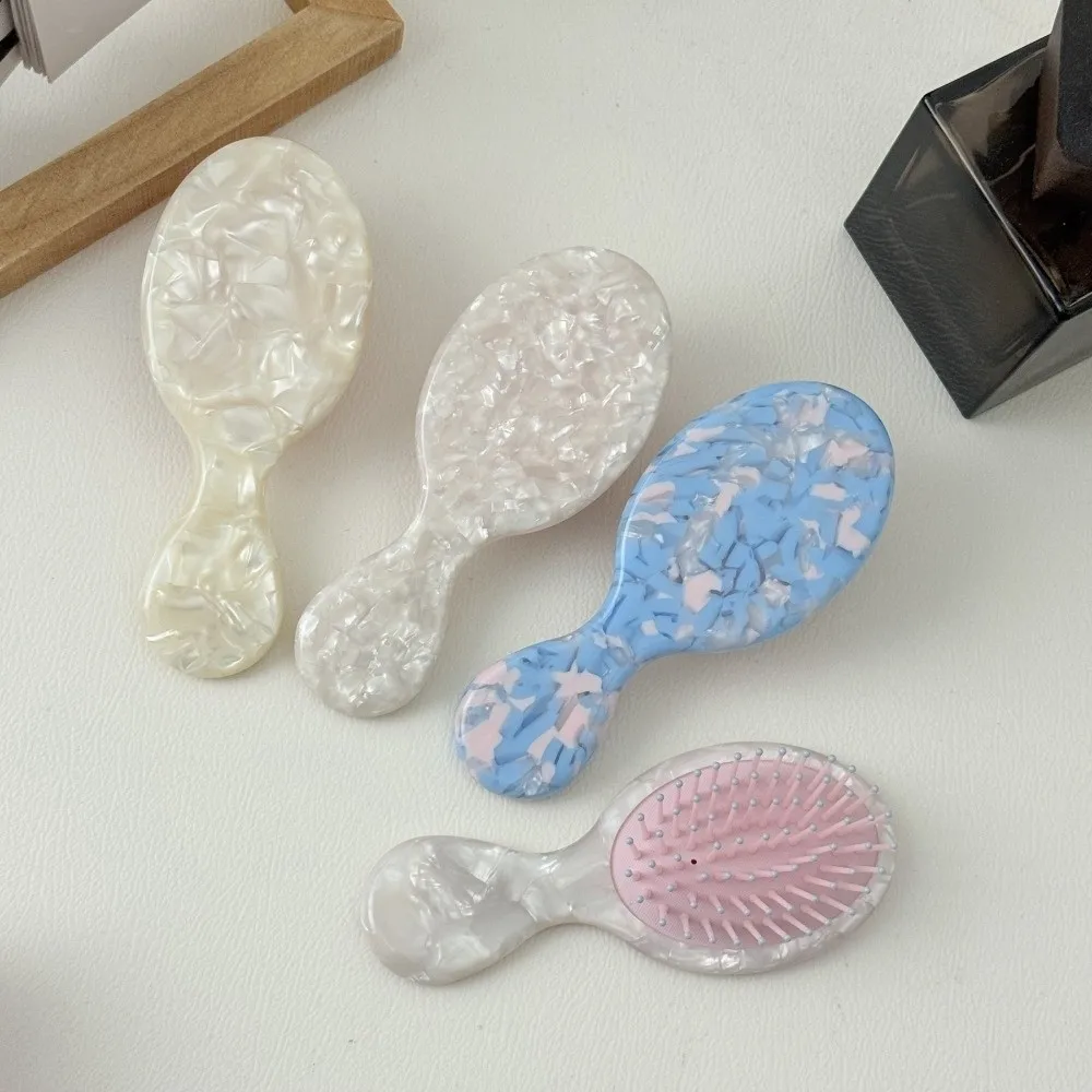 Rhinestones Acetate Air Cushion Comb Scalp Massage Hand-Held Airbag Comb Fluffy Hair Static-free Hair Styling Tool