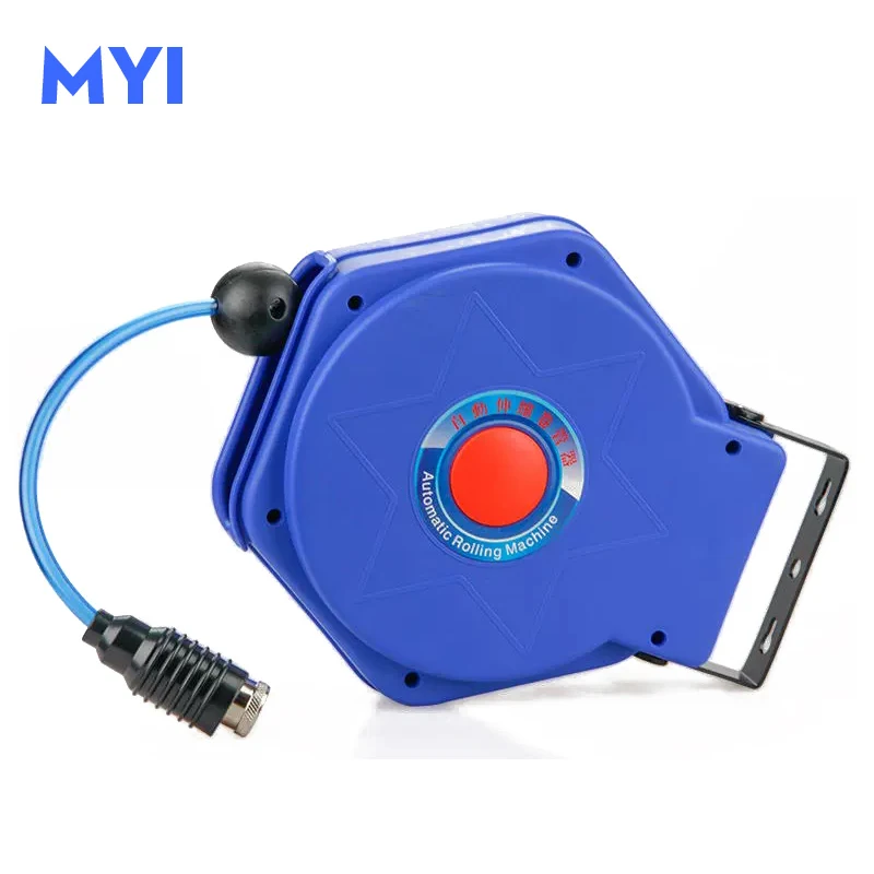 Pneumatic Compressor Automatic Compressed Air Hose Reel Retractable Telescopic Wall Mount PU 8*5 10*6.5 12*8 10M 15M 20M 25M