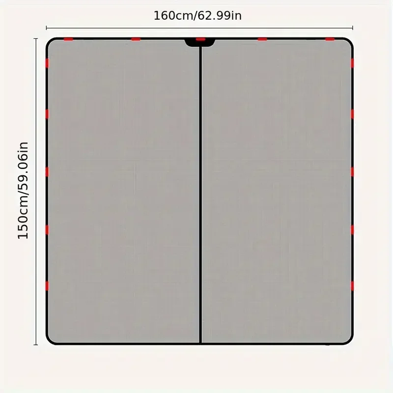 

Medium Size Anti-Mosquito Magnetic Car Tailgate Mosquito Net Black Polyester High Quality Rear Trunk And Door Screen Protection