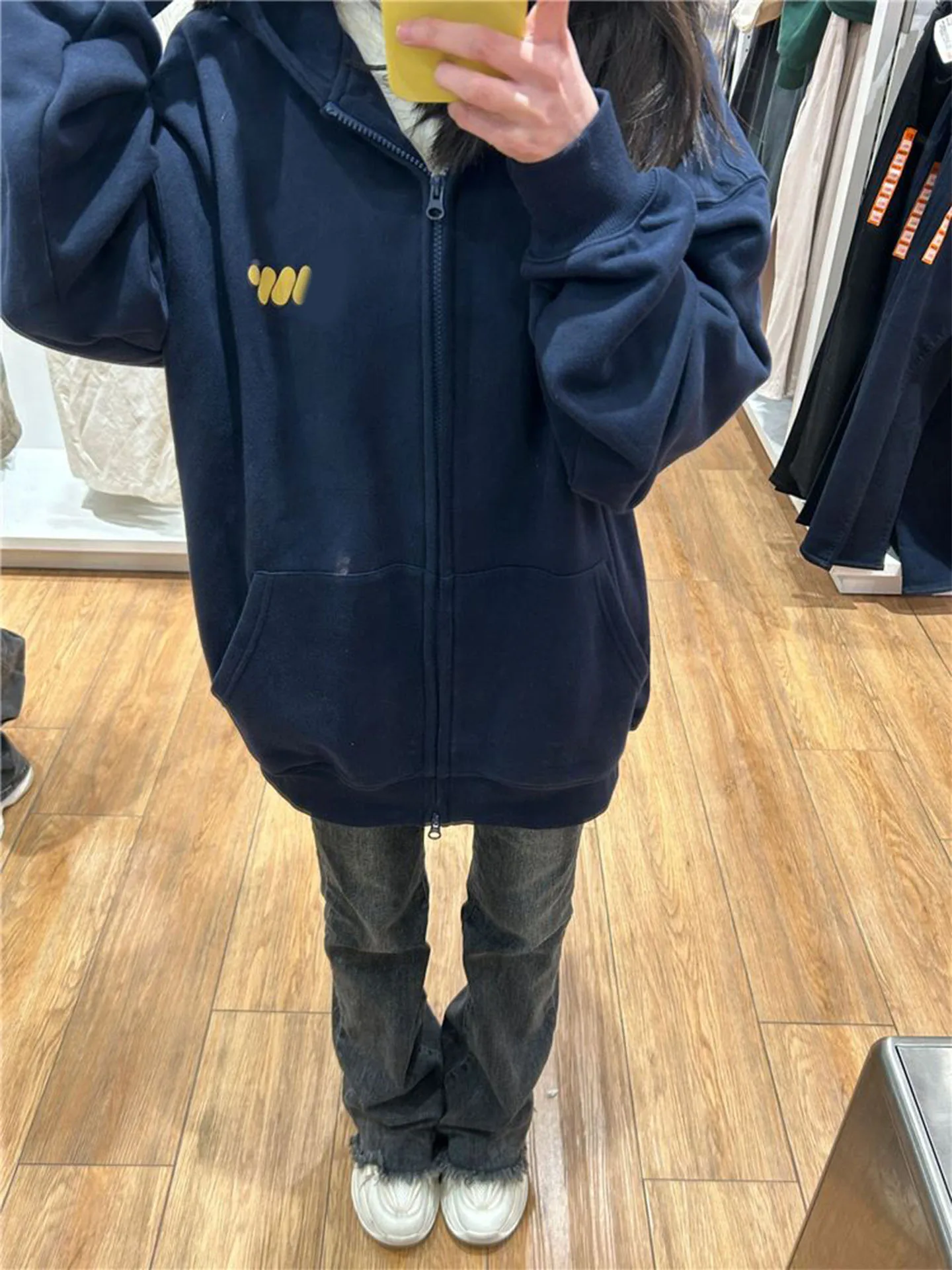 

Женская утепленная толстовка оверсайз на молнии с флисовой подкладкой, осенне-зимняя, модная, повседневная, удобная, свободного кроя