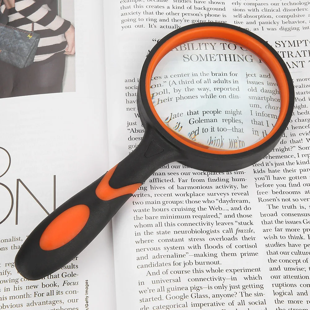 Assist Handle Magnifier Handle Magnifier 65mm Reading Assist Tool Magnification 8X Handle Magnifier For Newspaper Book Reader
