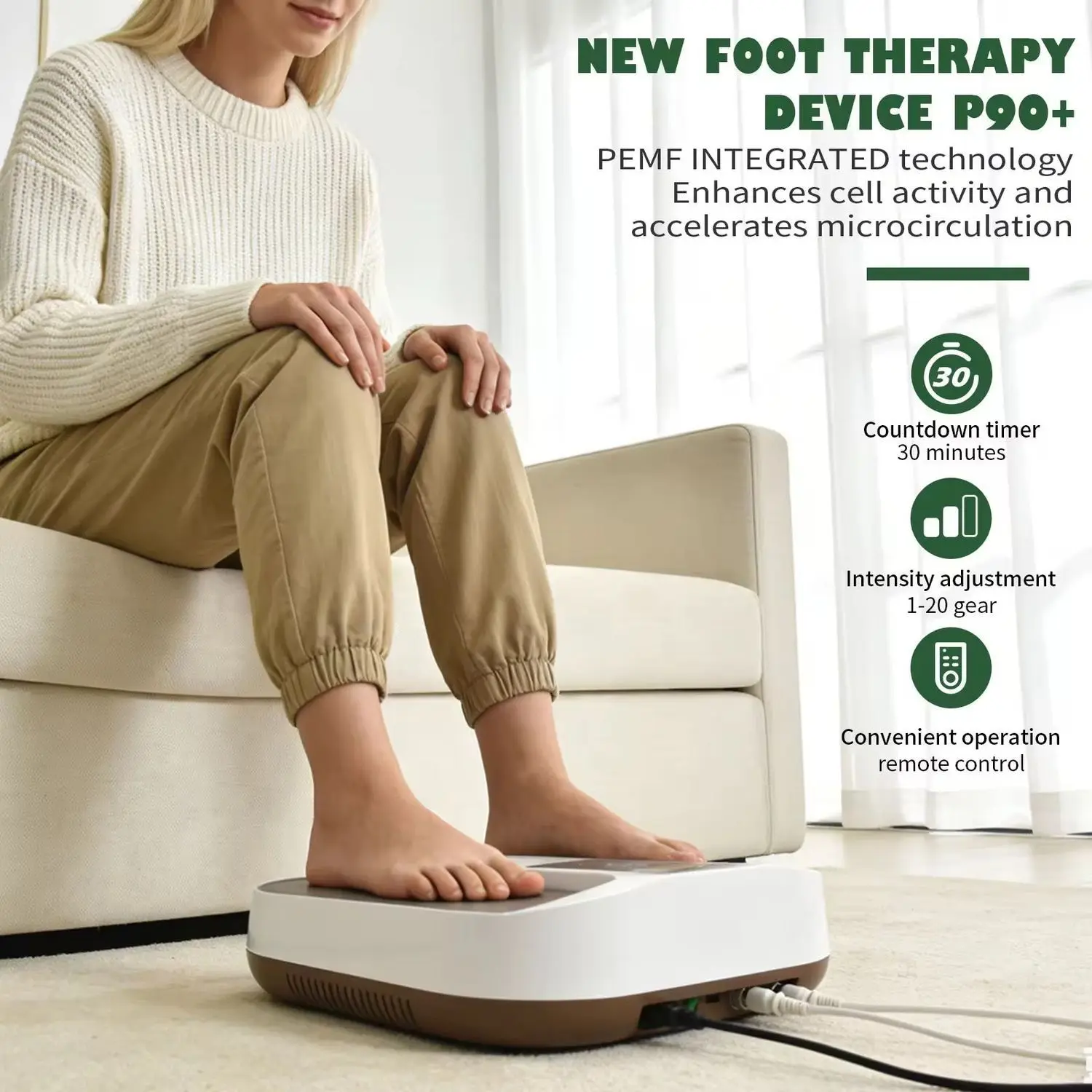 Wireless Foot Massager  P90 Pro Plus Multi Functional Foot Massage Device for Home Wellness