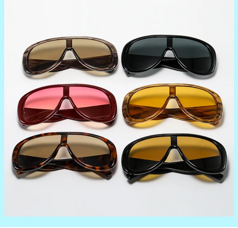 One Pieces Oversized Sonnenbrille 2026 für Damen und Herren – Coole Fashion Sonnenschutz Strand Urlaub Oculos Lunette Soleil Femme – Detail 3