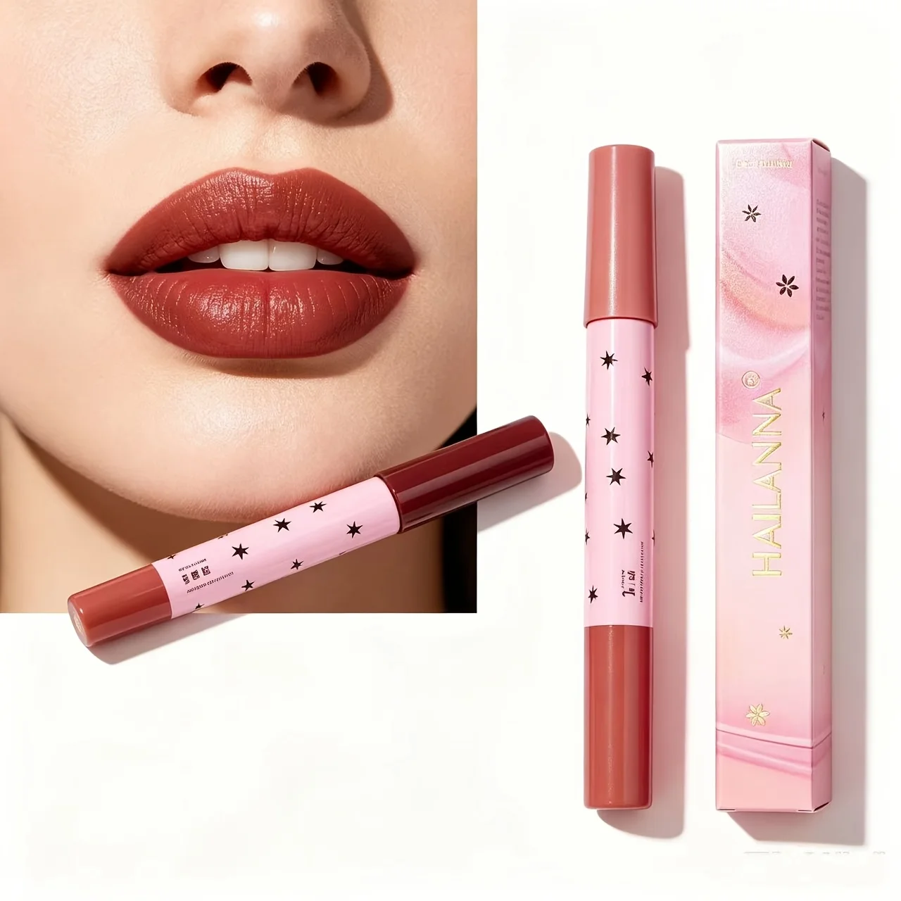 Velvet Moisturizing Lipstick Pen/Lip Liner, Lip Plumping Lipstick, Pearlescent Long-Lasting Color Lip Pencil, Easy-To-Apply Lipstick Pen, Suitable for All Skin Types - Suitable for Women's Makeup, Easter and Music Festival Gifts, 1 Piece
