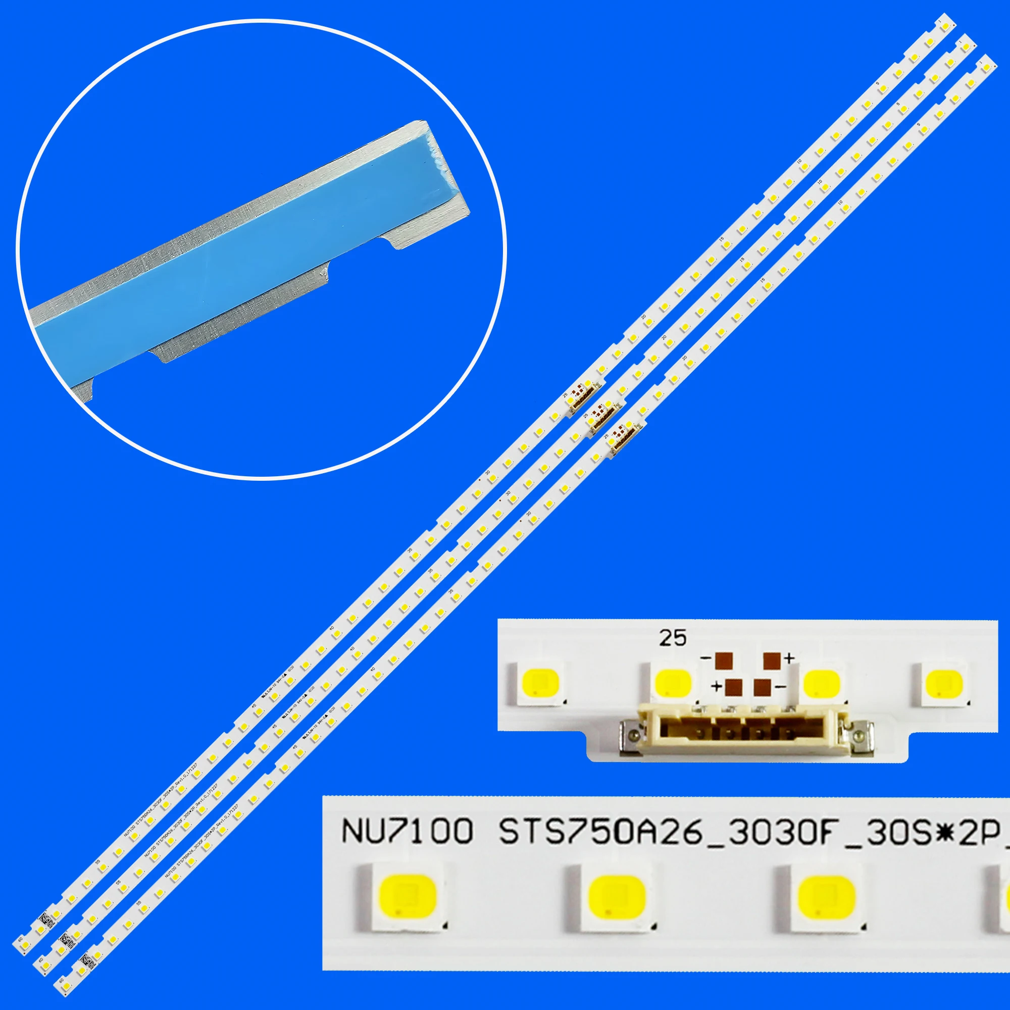 

Светодиодная лента подсветки для UN75NU710DF UN75NU6900F BN96-46078A BN61-15487A STS750A26-3030F-30S*2P-Rev1.0-171227 NU7100