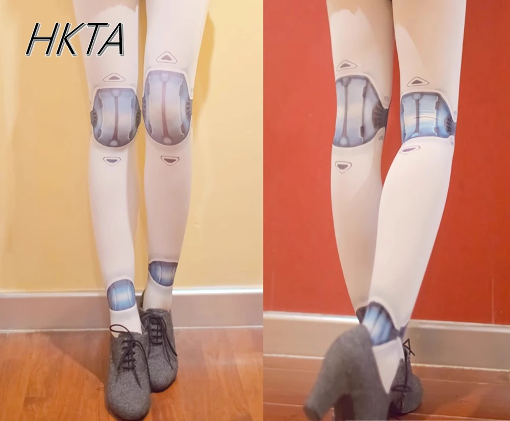 Lolita Mechanical SD Spherical Joint Personality Doll Print Pantyhoses Women Summer New Versatile Skin Tone Stockings Girl Socks