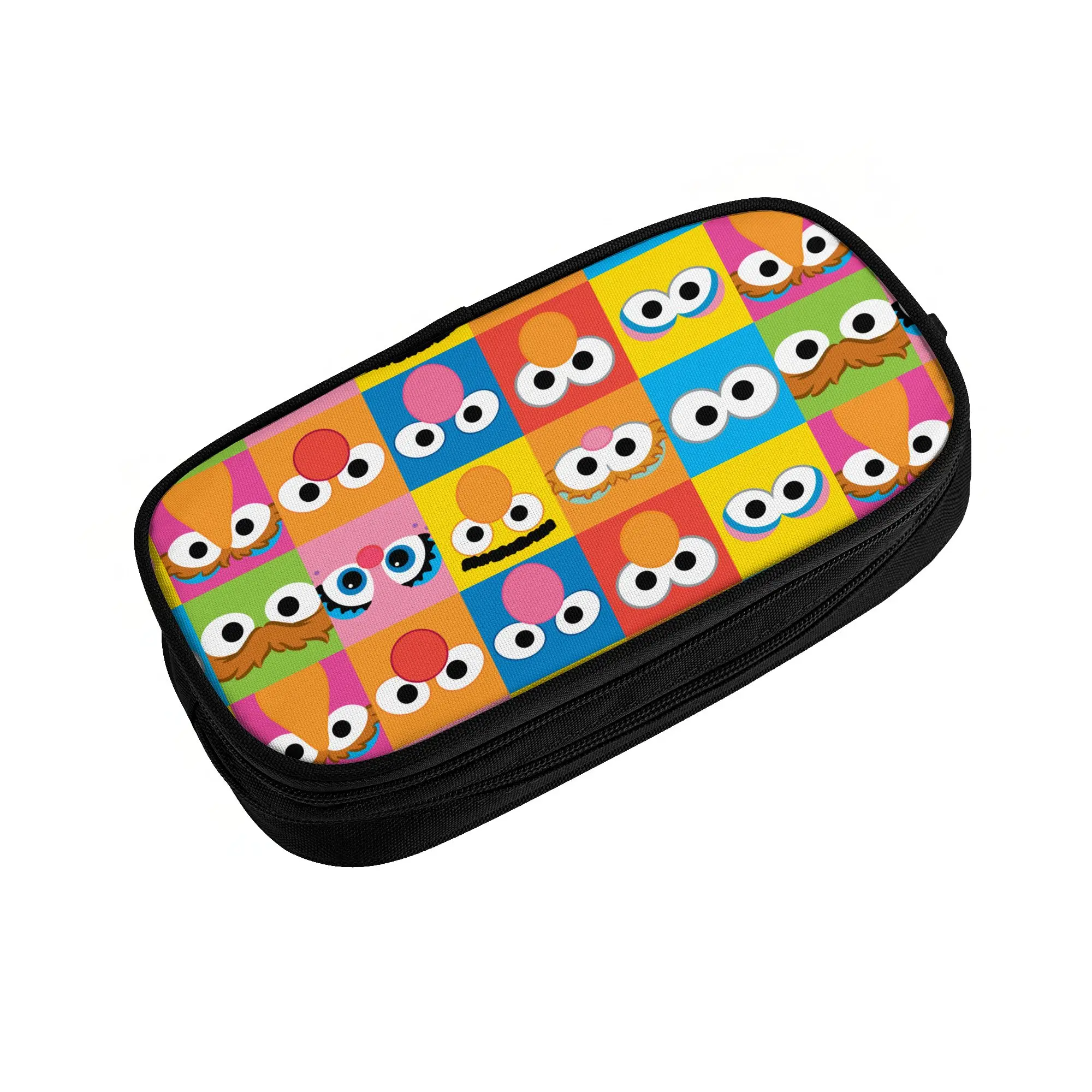 

Sesame Street Character Eyes Pattern Pencil Cases Creative Bag Girl Boy Large Storage School Supplies Gifts Pencil Pouch
