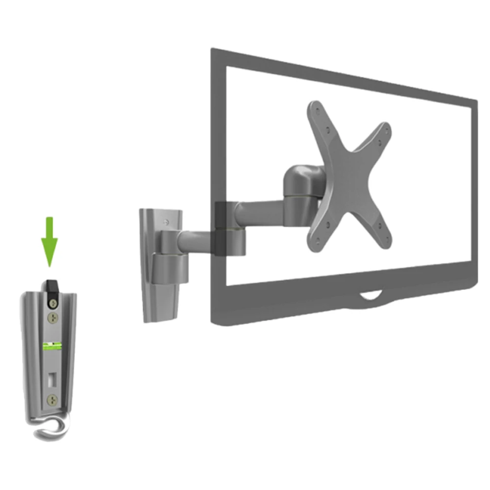 RVs TV Wall Mount Lockable Full Motion Caravan RV Designed Specifically For Single Arm Tilting And Swiveling 42 Inches Max 33 Lb