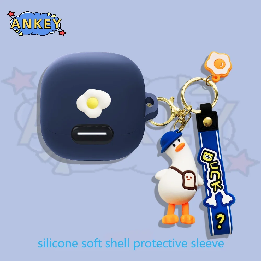 Case for Anker Soundcore Liberty 4 NC Earphone Silicone Shell Liberty4NC Liberty4 4NC Cute Duck Earbuds Soft Protective Cover
