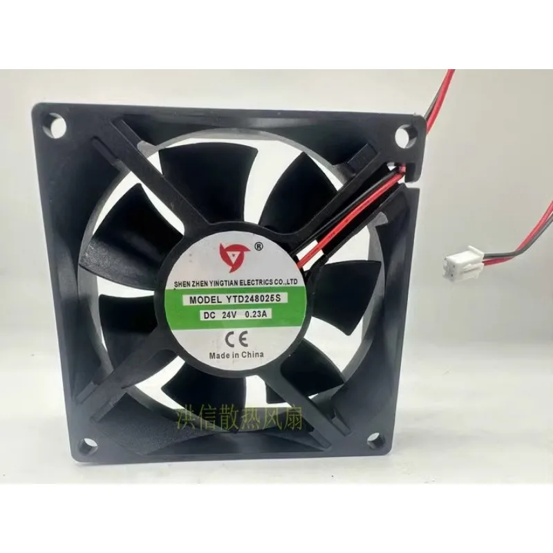 novo-ventilador-cooler-para-ytd248025s-dc24v-023a-ventilador-de-refrigeracao-do-inversor-8025-80-80-25mm