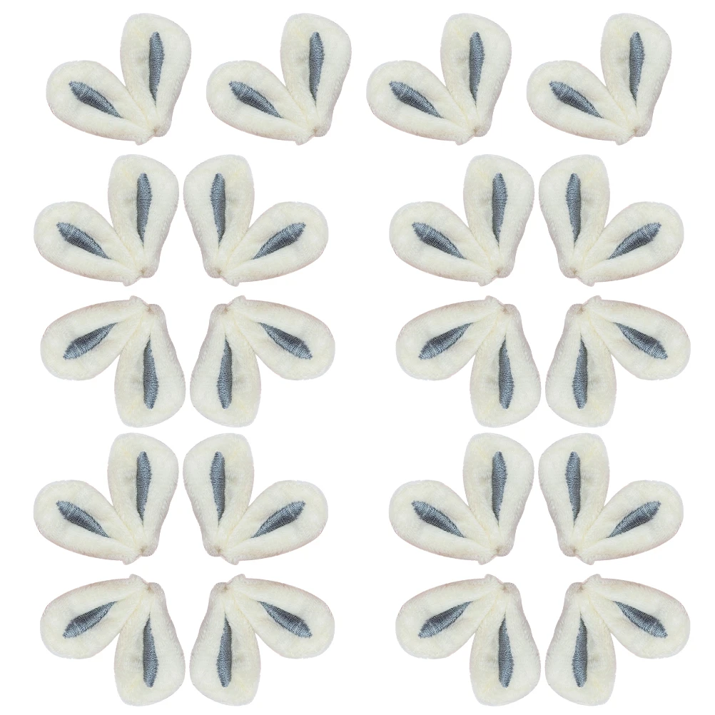 

20pcs Bunny Ear Hair Clips Decor Charms Diy Cloth Earrings Accessories Creative Jewelry Making Embellishments Girl Women