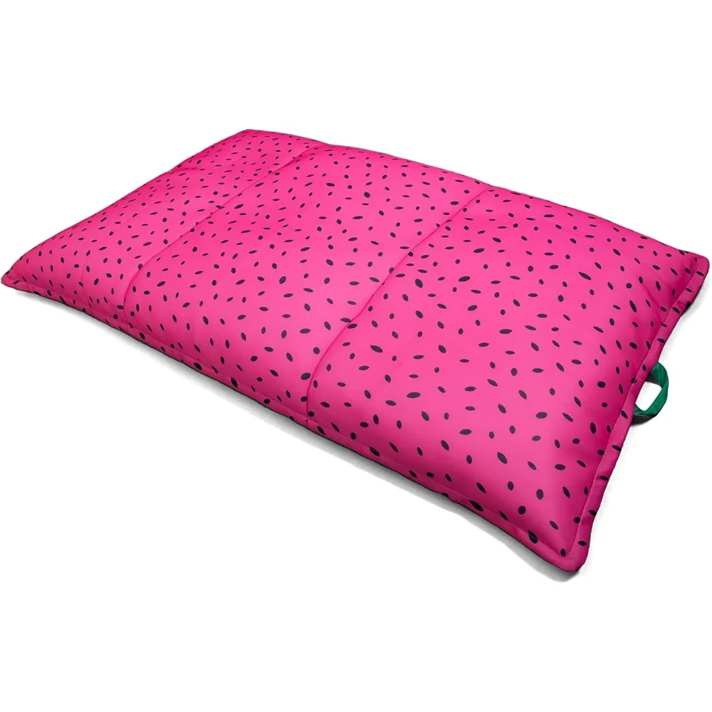 

Lagoon Lounger No Inflation Needed Pool Float, Summer Melon Double Sided Mesh, Quick Draining Fabric, 5 feet Giant