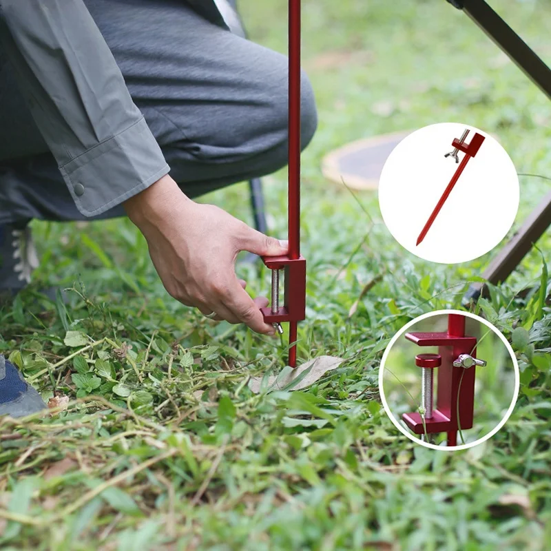Outdoor Camping Light Pole Portable Folding Aluminum Alloy Camping Light Frame Fishing Wildlife Table Fixed Light Frame