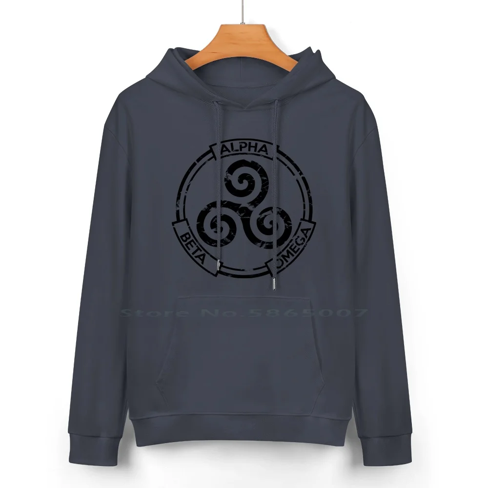 Alpha Beta ( Black )-Teen Wolf Pure Cotton Hoodie Sweater 24 Colors Teen Wolf Mccall Stiles Lydia Allison Argent Jackson