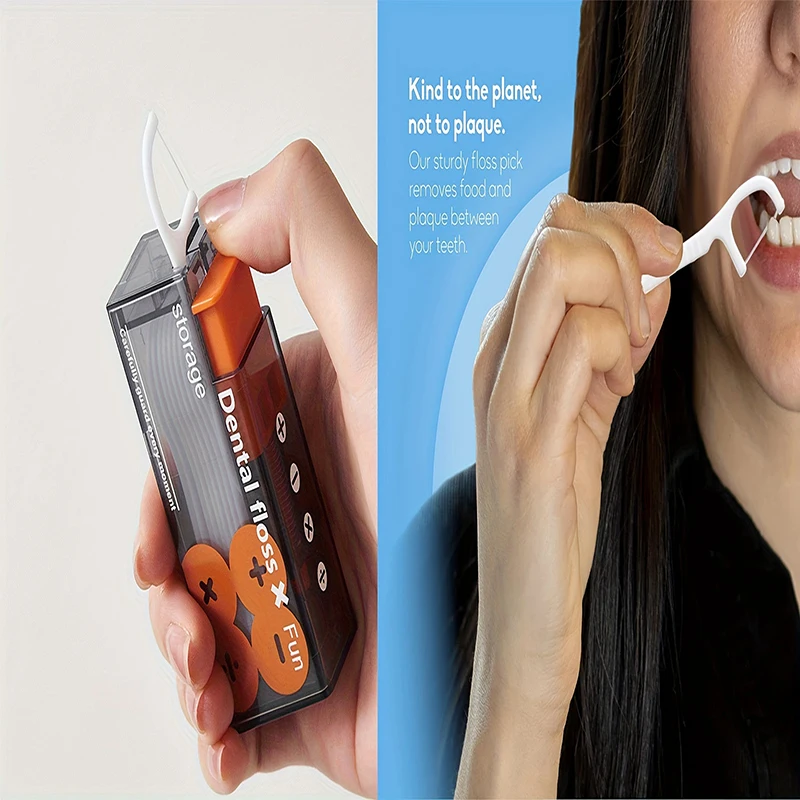 Reusable Automatic Dental Floss Storage Box Bottom Floss Dispenser Dental Floss Organizer Case Cleaning Oral Hygiene
