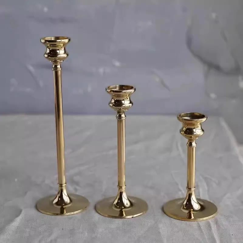 

Antique Candlestick Reprint Retro All Brass High Short Candlestick