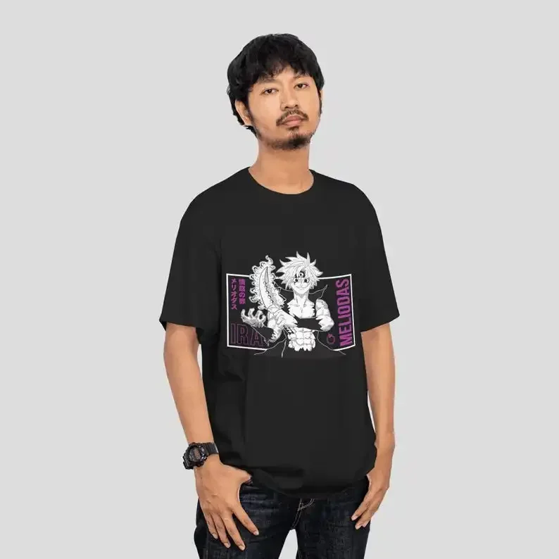 Nanpetrol-T-shirt The Seven Deadly, T-shirt No Taizai, Meliodas, Ban, Escanor, Esthétique