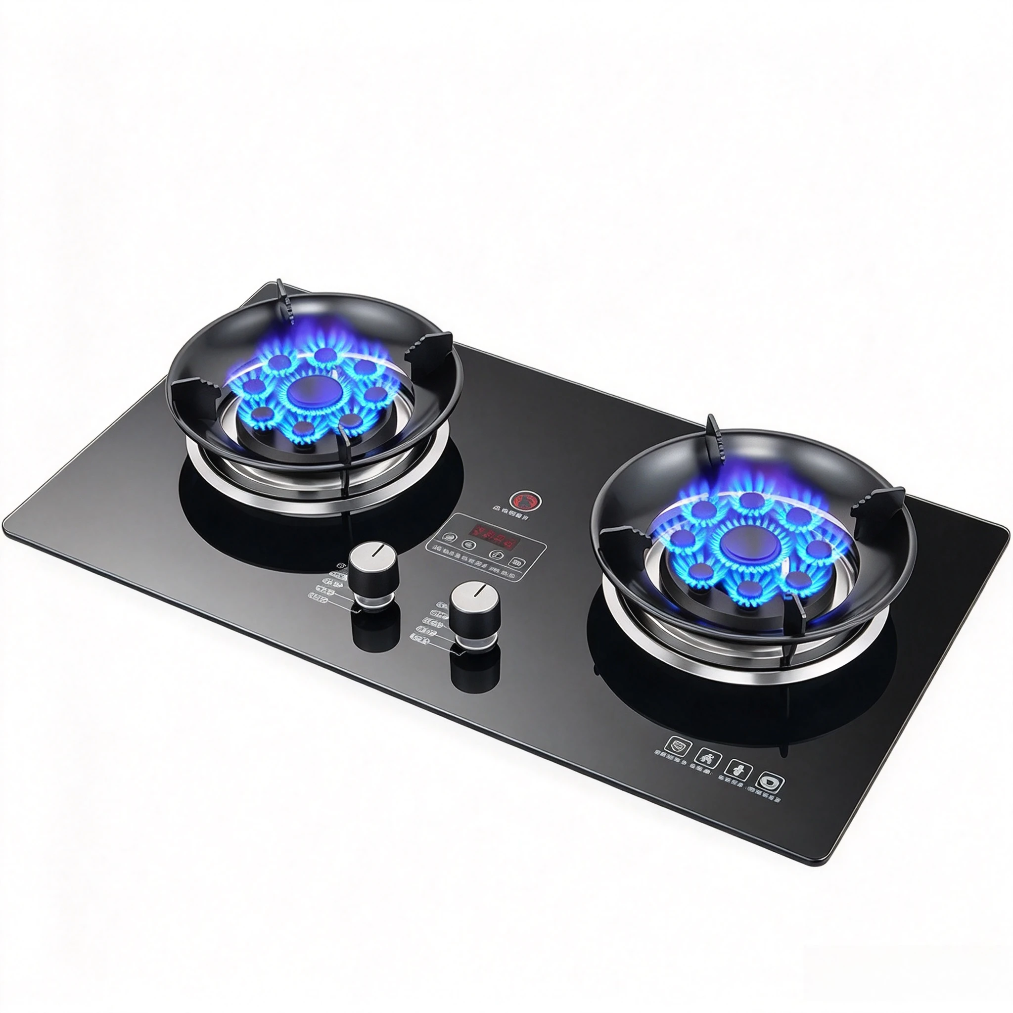 9-Burner High Fire Gas Stove Home Cooker Independent Timer Flameout Protection Built-in Desktop Dual Use 1st Grade Energy Saving