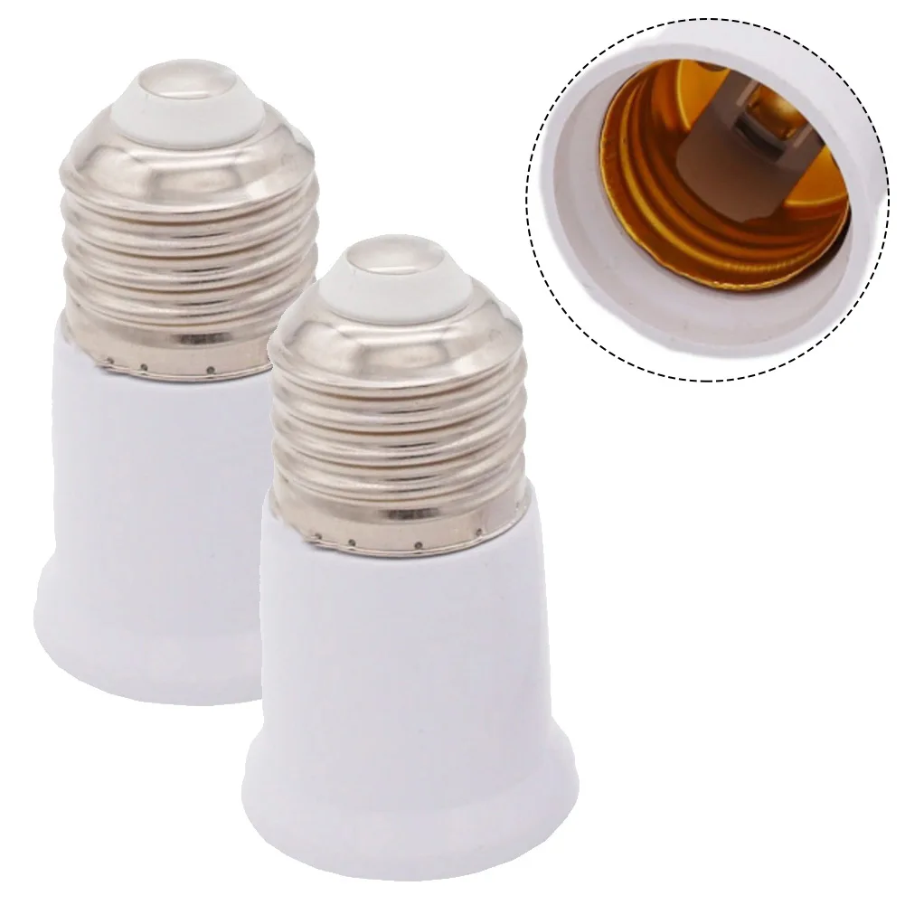 E27 To E27 Extend Socket Base White 1pc Extension Base Lamp Holder Converter Light Bulb Socket Extender High Quality