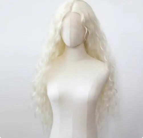 Loose Wave Platinum Blonde 613 Synthetic Lace Front Wig Long Straight Synthetic Wig Pre Plucked Heat Resistant Hair Wig