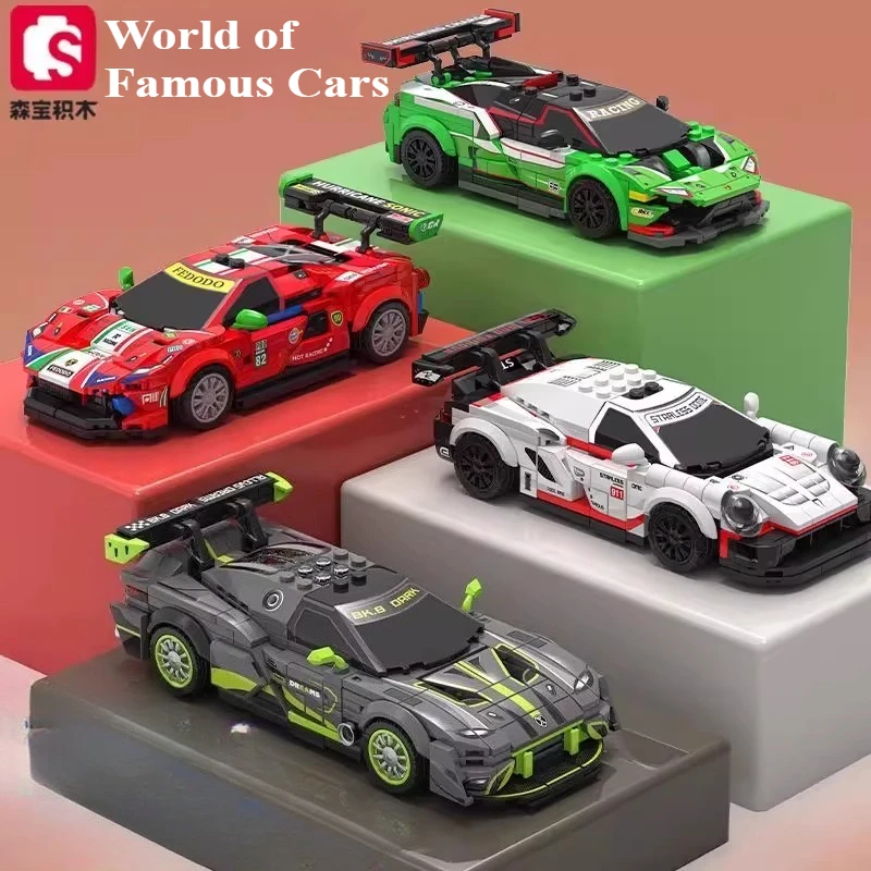 

SEMBO Sports Car Small Particles Building Block Assembly Mode Boys DIY Puzzle Toys Desktop Decoration Ornament Model Toy