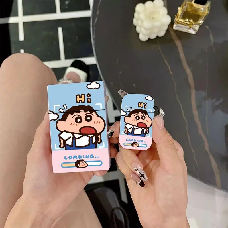 Cute Cartoon lighter cigarette box combination Windproof Pink flame Cigar Lighter Refillable Portable Fuel lighter Men Gift