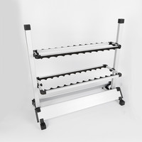 Fishing Rod Rack Stand Storage Holder Aluminum Alloy Display Rack 24 Rods 72cm