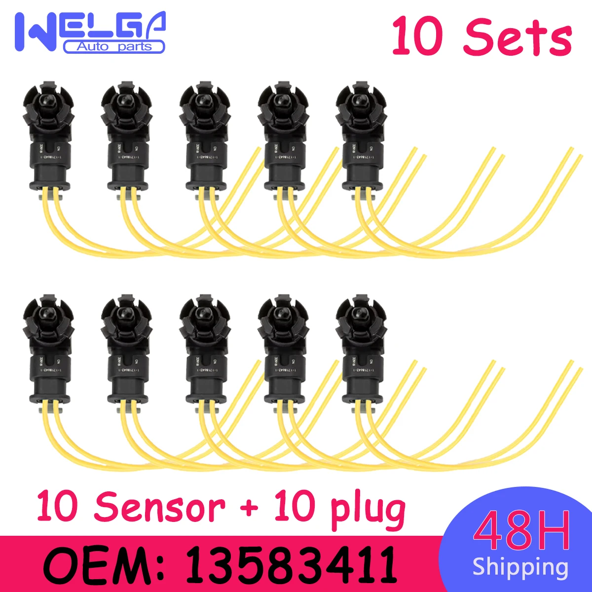 

10Sets For GMC Outside Air Ambient Temperature Sensor + Cable WT5791 AX355 13583411 For Chevrolet Cruze For Cadillac ATS