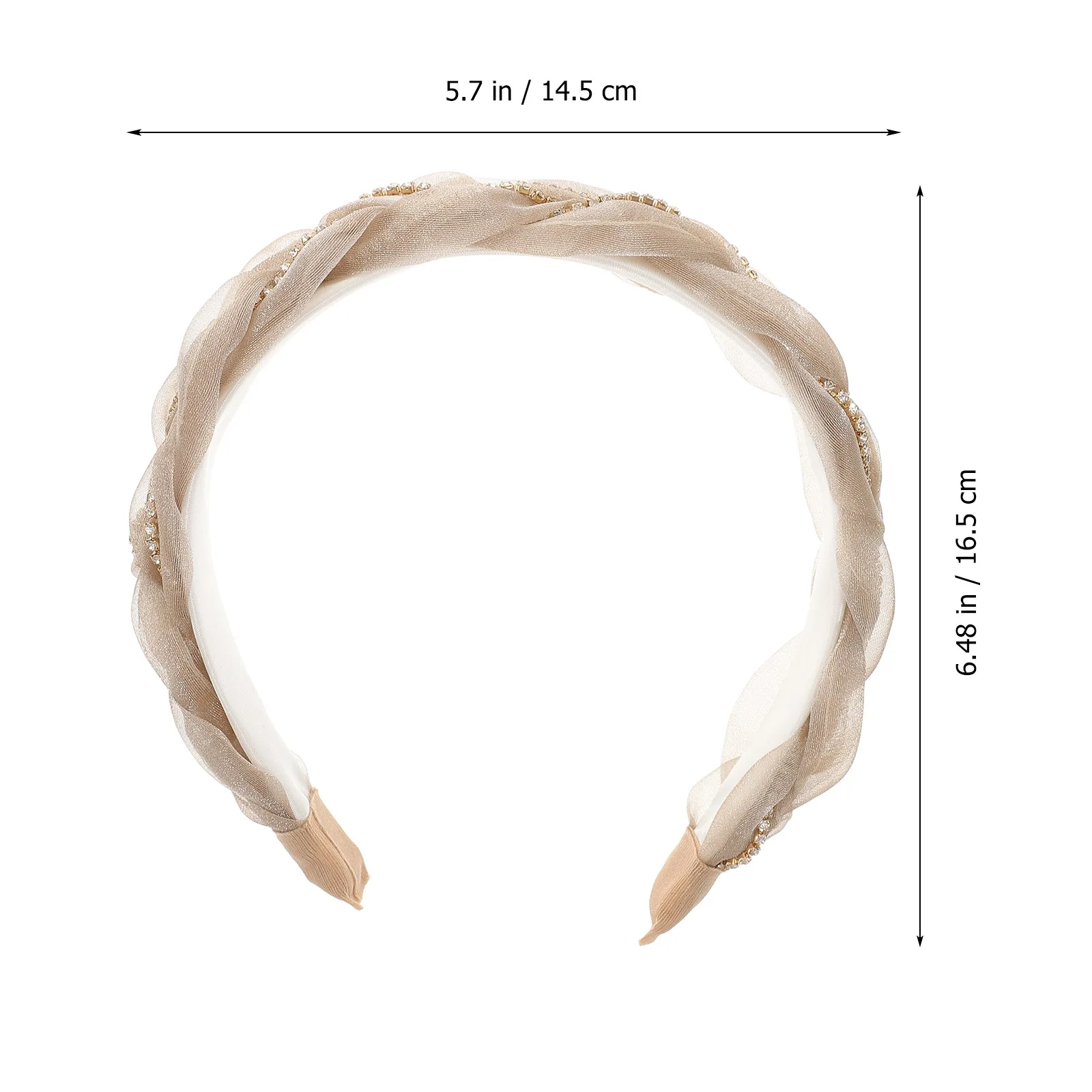 

Organza Headband Trendy Turban Headbands for Women Rhinestones Hair Accessories Headwear Personality