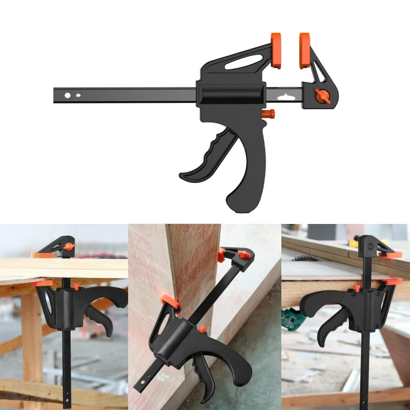 5 قطعة صغيرة 4 بوصة F-نوع المشبك النجارة العمل بار المشبك أداة تحديد كليب دليل سريع ضغط قبضة كليب