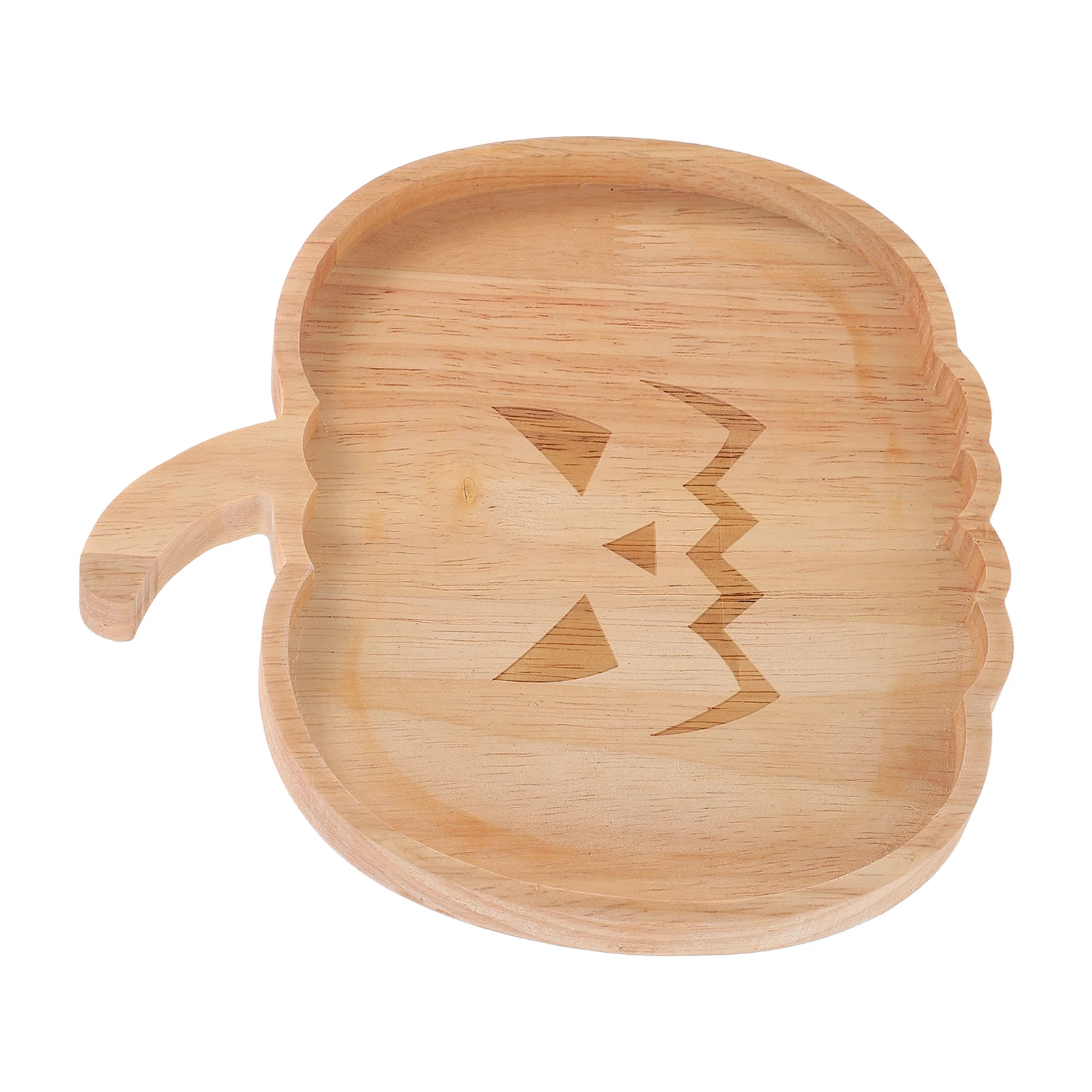 

Snack Wooden Pumpkin Tray Platters Halloween Kitchen Decor Dessert Displaying Holder