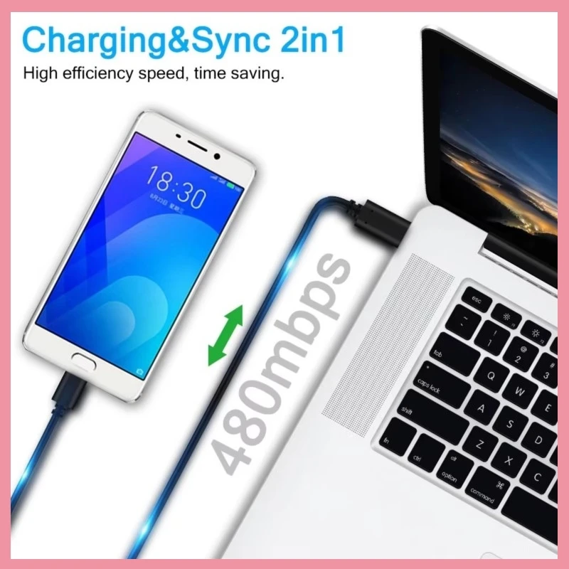 0.3/0.5/1m Type-C To Micro USB Male OTG Cable Type-c For Android Charging Power Cable Data Transmission Cord B6