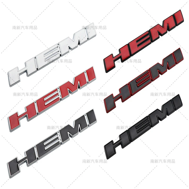 Metal 3D Hemi Car Stickers Grill Emblem Badge Rear Trunk Decal For Charger SRT SXT Durango Caliber Journey Caravan Ram Viper