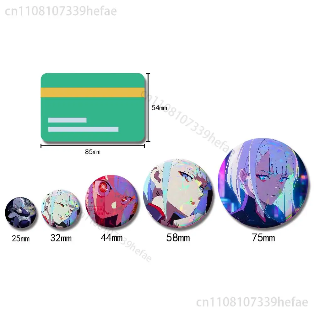 Lucy C-Cyberpunk E-Edgerunners Button Lapel Anime Pin Badges Brooch Jewelry Decoration Gift 25mm 32mm 44mm 58mm 75mm - Detail 1