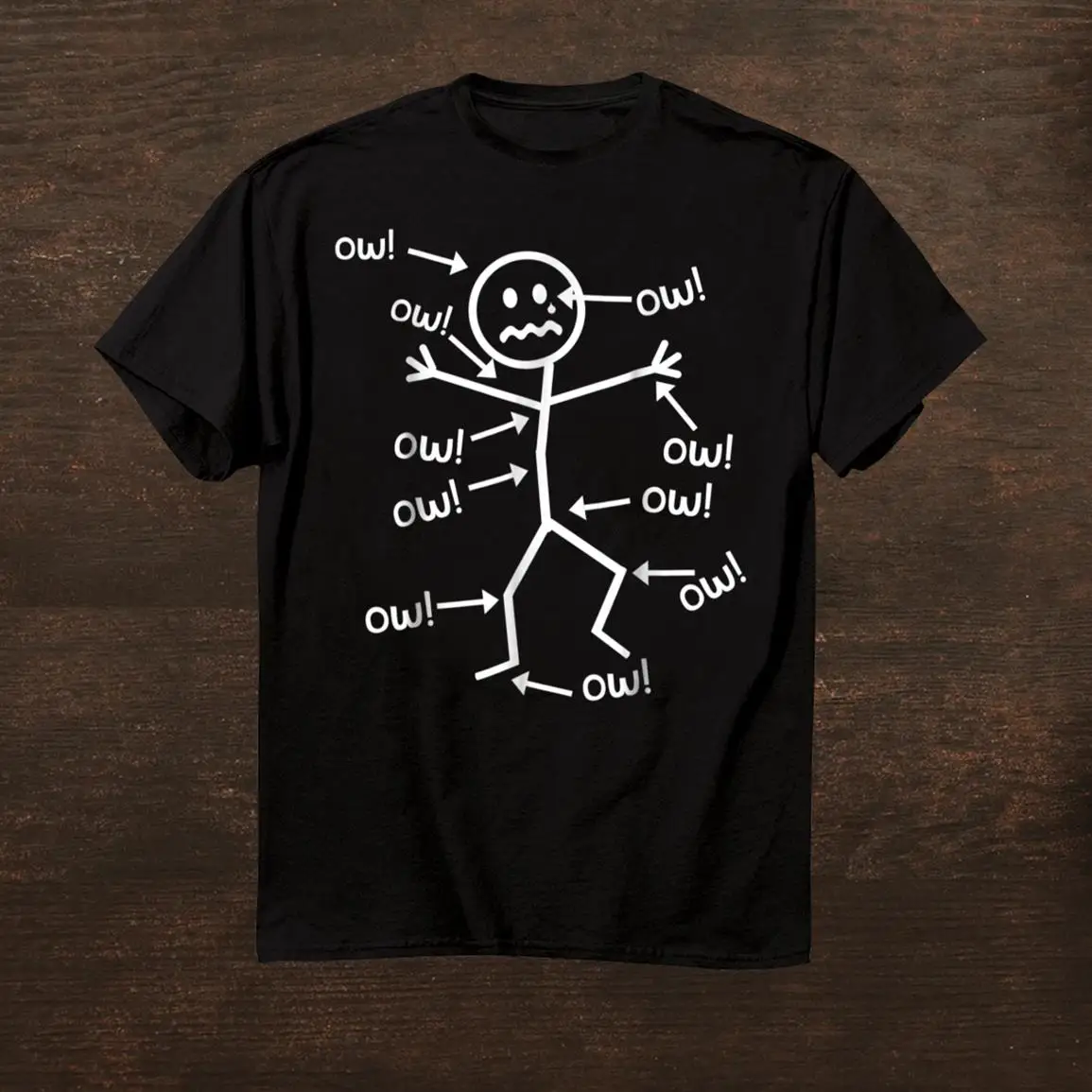 

Ow Ow Ow T-Shirt- Funny Chronic Pain Awareness Tee Shirt Graphic T Shirts Oversized T Shirt Shirts for Men Men Clothing