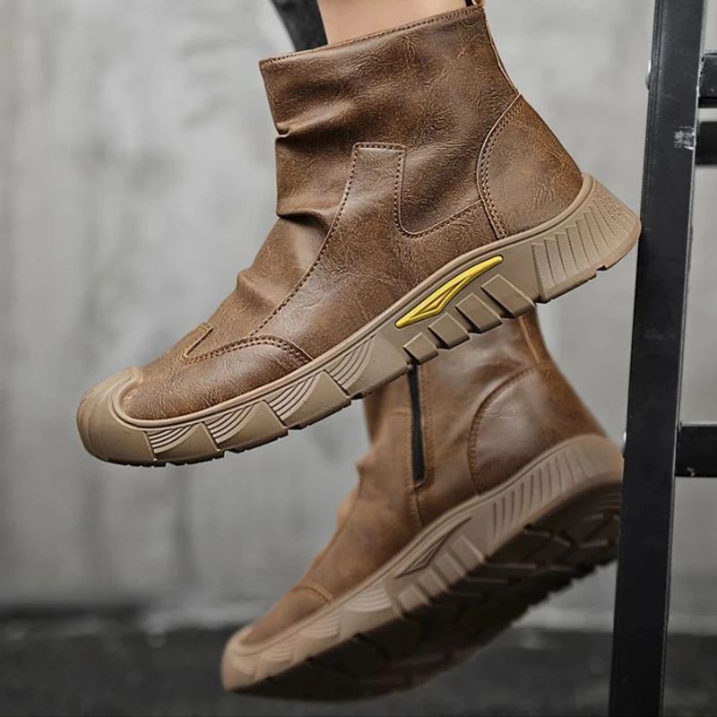 

Мужские повседневные ботинки, новые ботинки на молнии в стиле ретро, низкая цена, бесплатная доставка, кожаная обувь для мужчин, классическая оригинальная элегантная обувь из искусственной кожи