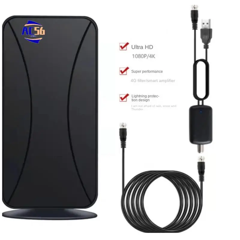 

AC56-4K HD DVB-T2 Home Digital TV Antenna 1080P Signal Booster DVB-T2 TV Antenna Ground Wave HD TV Antenna