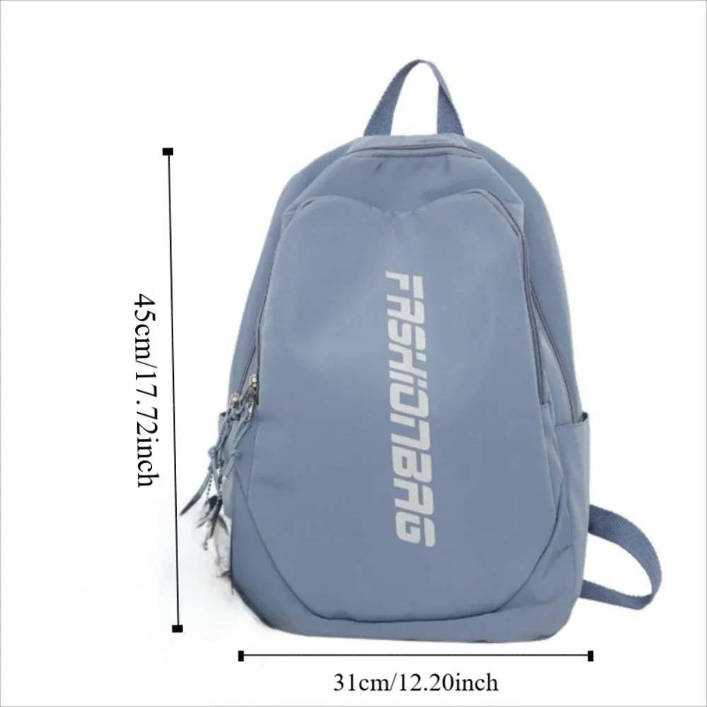 Nueva mochila escolar de gran capacidad, bolsa universitaria ligera con letras, bolsa de libros impermeable