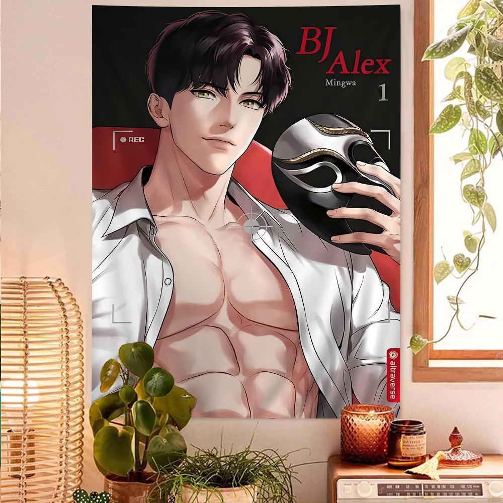 Tapiz colorido de Anime para colgar en la pared, hojas colgantes de Mandala, bohemio, B-BJ a-alex Boys