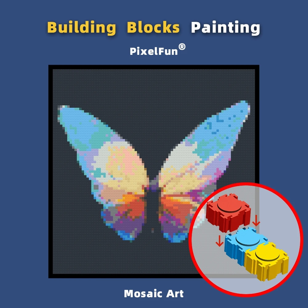 

Diy Building Blocks Painting Butterfly Mosaic Pixel Art Photo Custom Home Decor Decoration Birthday Christmas Gifts Girlfriend