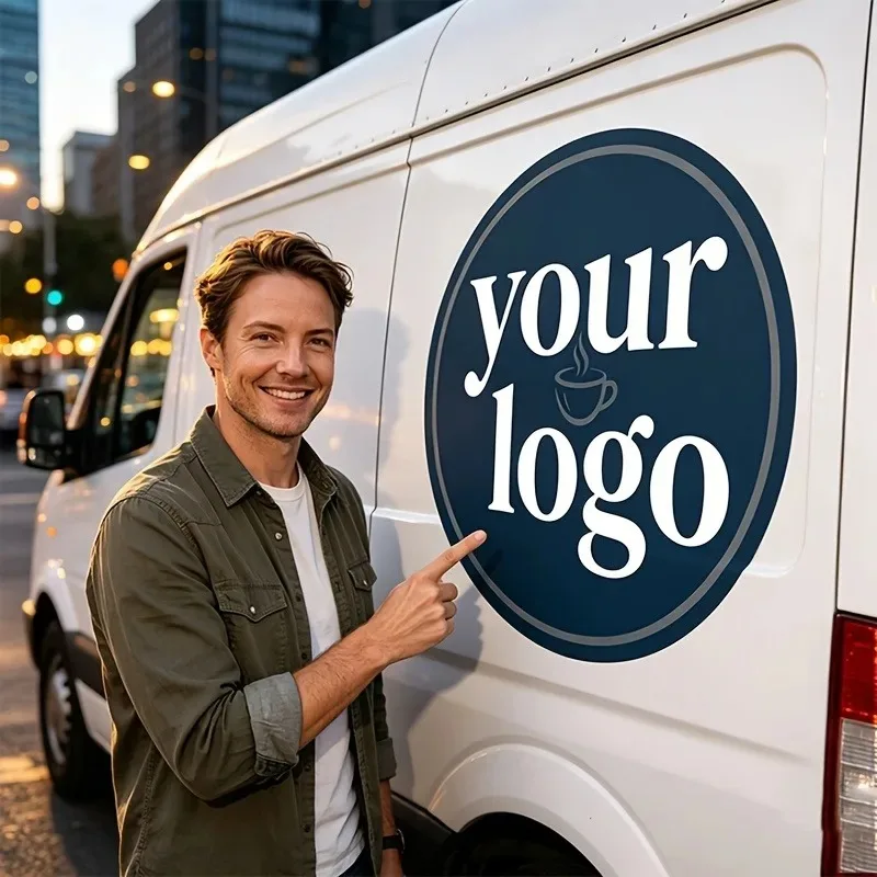 Custom Logo Car Magnet Sticker Personalized Business Logo Decal Vehicle Door Sticker Custom Advertising Decor Sticker