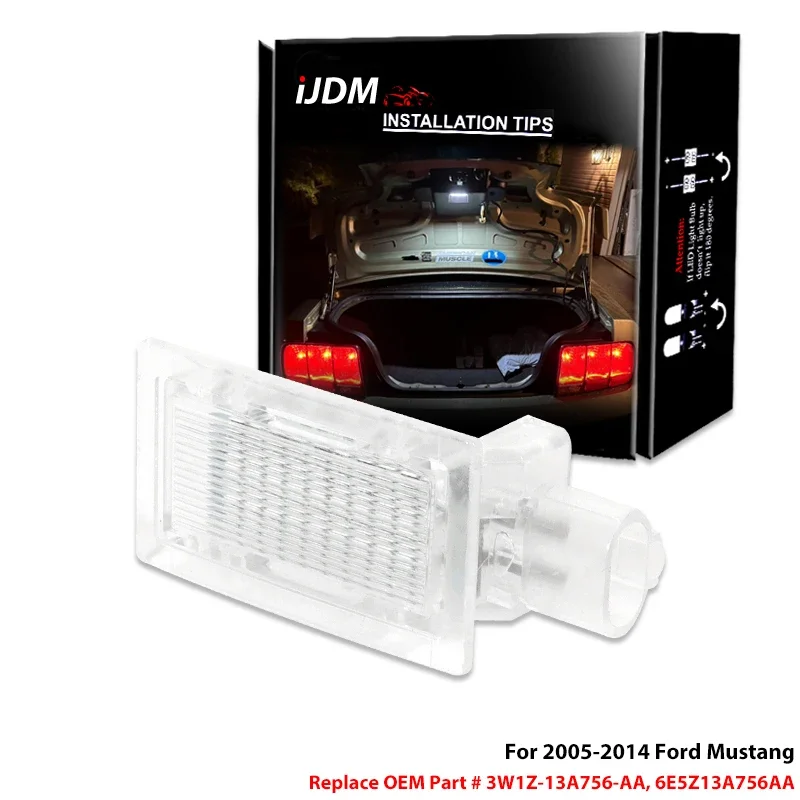 

iJDM White Full LED Trunk Cargo Area Light Assembly For Ford Mustang Edge Explorer Fusion Lincoln MKX MKZ ar LED Luggage Lights