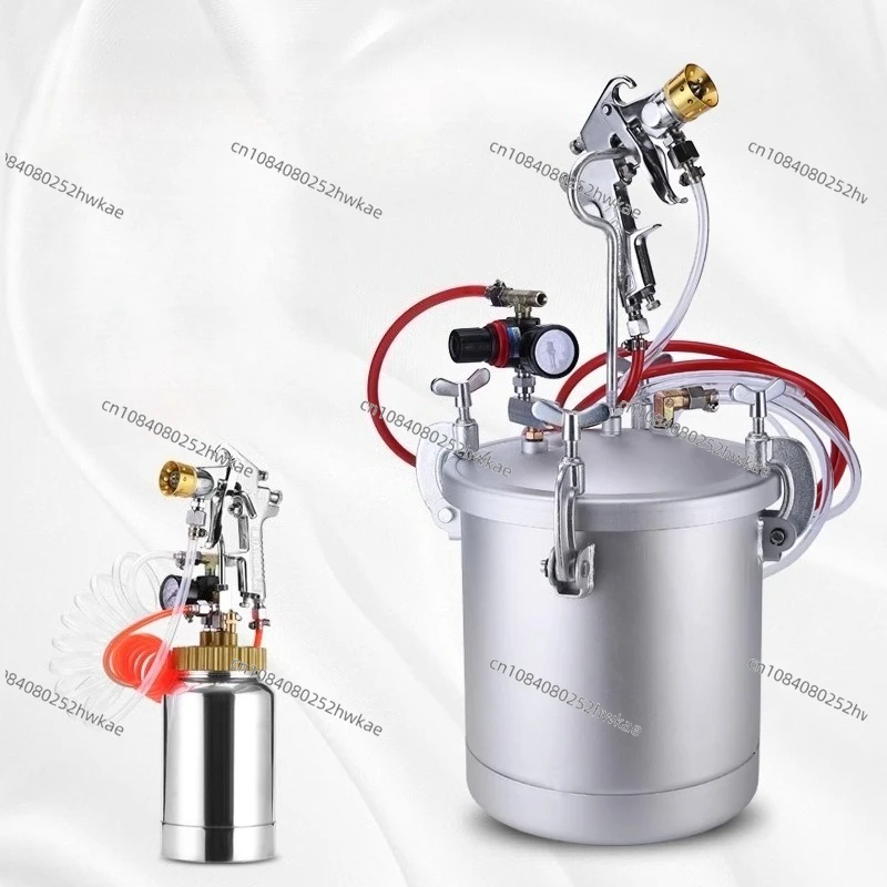 Latex Paint 5L Spray Gun 6-Hole 2.0 3.0  4.0 Caliber Colorful Water Sand Paint Imitation Stone Pneumatic Coating Pressure Tank