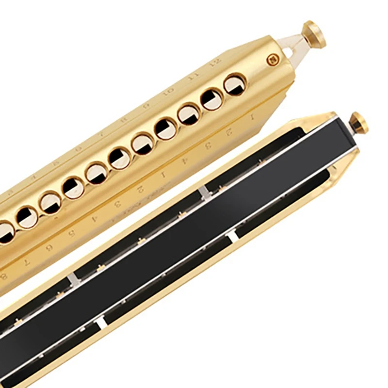 QI MEI Chromatic Harmonica 16 Hole 64 Tone Mouth Organ Instrumentos Key Of C Professional Musical Instruments